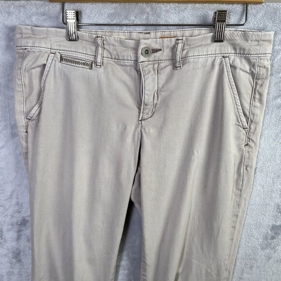 Pilcro and the Letterpress Hyphen Fit Jeans Women's 29* Beige Khaki Embroidered - Picture 3 of 16